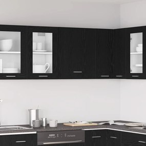 vidaXL Armário Suspenso de Carvalho Preto 50x31x60 cm, feito de madeira de engenharia