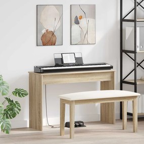 vidaXL Suporte de Teclado Carvalho Sonoma 100 x 32 x 64 cm