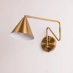 Aplique De Parede Metalizado Fleka Dourado - Sklum