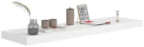 Prateleira de parede suspensa 90x23,5x3,8 cm MDF branco