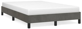 vidaXL Estrutura de cama sem colchão 120x190 cm Veludo cinza escuro