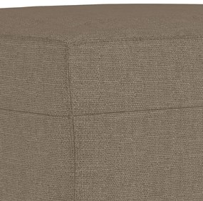 Banco 70x35x41 cm tecido cinza-acastanhado