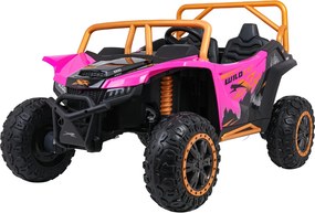 Buggy elétrico para Crianças 24V, 4x4 Arctic Cat WILDCAT XX, 2 Lugares Rodas Espuma EVA, assento couro Rosa