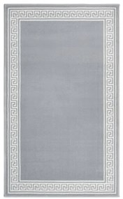 vidaXL Passadeira 100x150 cm polipropileno cinzento com padrão