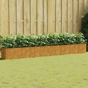 vidaXL Canteiro elevado de jardim 360x40x40 cm aço corten