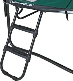 Escada para trampolim 76 cm Altura com degraus largos preta