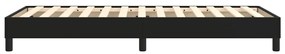 Estrutura de cama 90x200 cm couro artificial preto
