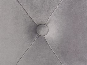 Pufe em veludo cinzento claro 40 x 41 cm CARROLLTON Beliani