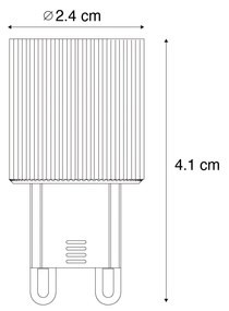 Conjunto de 2 lâmpadas LED dimerizáveis G9 24mm 3W 300lm 2700K