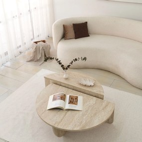 Mesa de Centro Podium – Travertino – Diâmetro 90 cm Altura 35 cm
