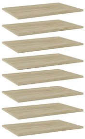 vidaXL Prateleiras estante 8pcs 60x40x1,5cm contraplacado cor carvalho