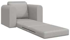 Sofá-Cama de Chão 2-em-1 Cinzento Nuvem 98x71x83 cm Tecido