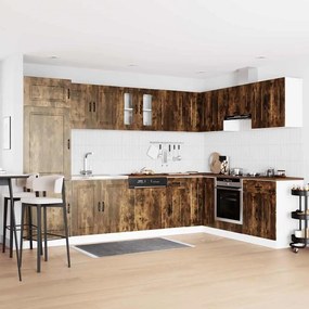 vidaXL Armário de Cozinha com porta 2 pcs Castanho 80 x 46 x 81.5 cm