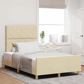 Cama vidaXL Creme 120x200 cm em Tecido