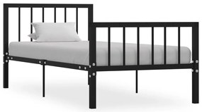 Estrutura de cama 100x200 cm metal preto