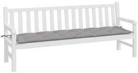 Almofadão p/ banco de jardim 200x50x7cm tecido oxford cinza