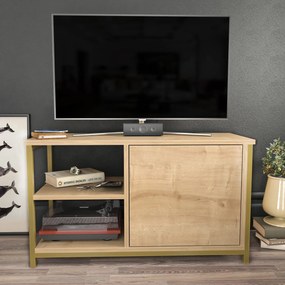 TV Stand Muskegon – Dourado Carvalho – 89,6 cm x 35,3 cm x 50,8 cm