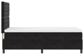 Camas Box Spring vidaXL com Colchão Preto 90x200 cm Veludo