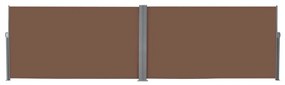 Toldo lateral retrátil 160x600 cm castanho