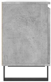 Mesa de cabeceira 40x30x50cm derivados madeira cinzento cimento