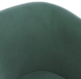 Poltrona veludo verde-escuro