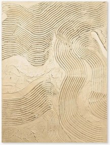 Quadro em tela pintado à mão Metallic Champagne