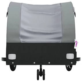 Reboque para bicicleta 30 kg ferro preto e cinza