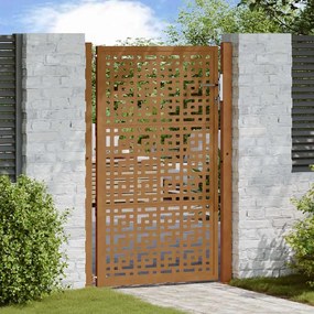 Portão de jardim 105x155 cm design cruzado de aço resistente