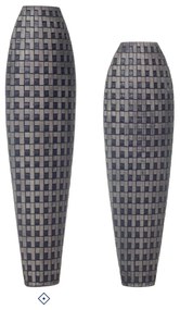 Jarras Decorativas Quadrados Preto&amp;Cinza - 48 centímetros