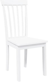Cadeiras de jantar 2 pcs madeira de seringueira maciça branco
