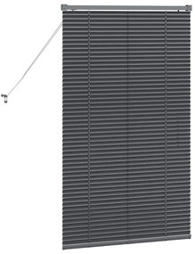 Persiana de Janela Cinzento-escuro 80 x 130 cm Alumínio