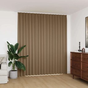 134441 vidaXL Cortina blackout com ganchos 290x245 cm cinzento-acastanhado