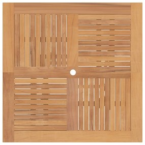 Mesa de jardim dobrável 120x120x75 cm madeira de teca maciça