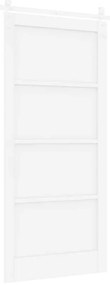 Porta Deslizante vidaXL com Conjunto de Hardware Branco 93x202 cm Made