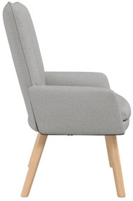 Poltrona Relaxante vidaXL Tecido Cinza Nuvem
