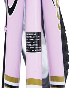 Trotinete Infantil com 2 Rodas 2 Freios e Cavalete Cor Rosa - Alumínio - 125x58x92-100 cm com Rodas Grandes
