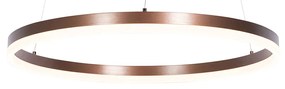 Candeeiro de suspensão bronze escuro 60 cm com LED regulável em 3 etapas - Anello