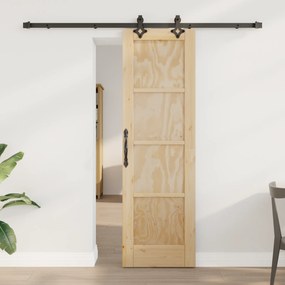 Porta Deslizante vidaXL com Conjunto de Hardware 61x198.5 cm Madeira M