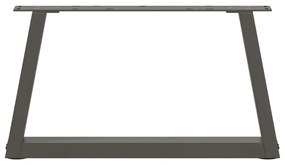 Pés para mesa de centro em V, 2 peças, antracite, 50x(30-31,3) cm, aço