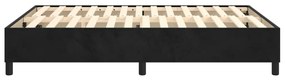 Estrutura de cama sem colchão 140x200 cm veludo preto