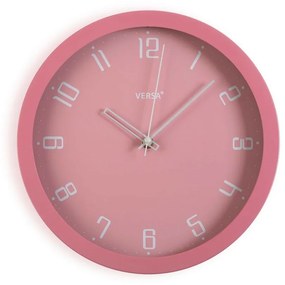 Relógio de Parede Cor de Rosa Polipropileno (4,3 x 30 x 30 cm)