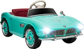 HOMCOM Carro Elétrico Infantil Licença Bmw 507 Estilo Retrô Vintage 12 V Máx. 5km/h Controle Remoto 115x55x47 cm Verde | Aosom Portugal