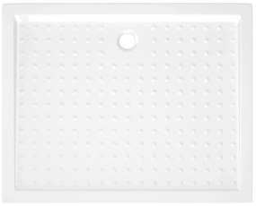 Base de chuveiro com pontos 80x100x4 cm ABS branco