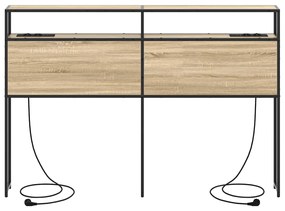 Cabeceira de armazenamento com cabeceira Carvalho Sonoma 135 cm
