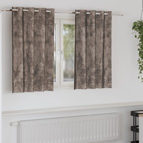 Cortinas 2 pcs com Ilhós Cappuccino 140x140 cm