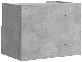 Mesas de cabeceira de parede 2 pcs 45x30x35 cm cinzento cimento