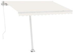 Toldo retrátil manual com LED 350x250 cm cor creme