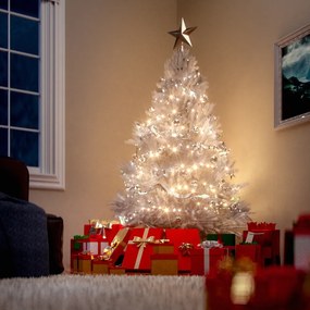 Árvore de Natal artificial 150 cm com suporte (LUZES NÃO INCLUÍDAS) Branco
