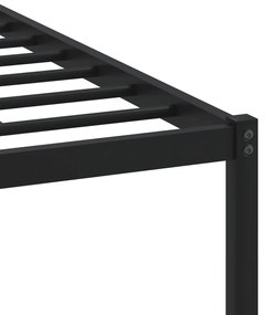 Estrutura cama sem colchão 160x200 cm metal carvalho castanho
