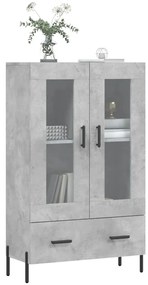 Aparador alto 69,5x31x115 cm derivados de madeira cinza-cimento